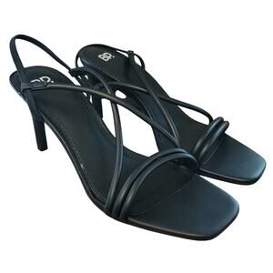 BP. Women Billy Stiletto Heel Strappy Slingback Sandals Size US 10M Black